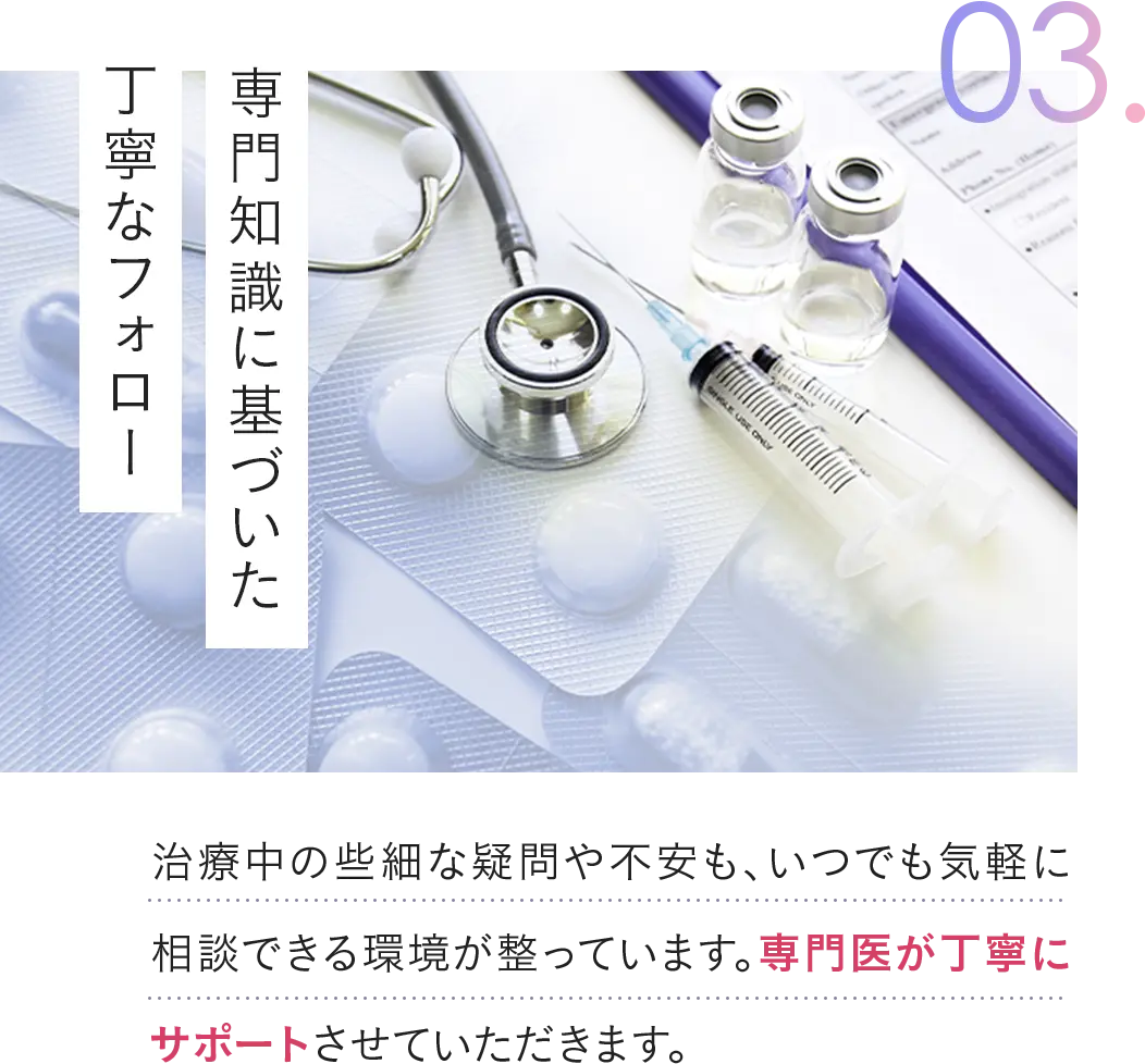 専門知識に基づいた丁寧なフォロー